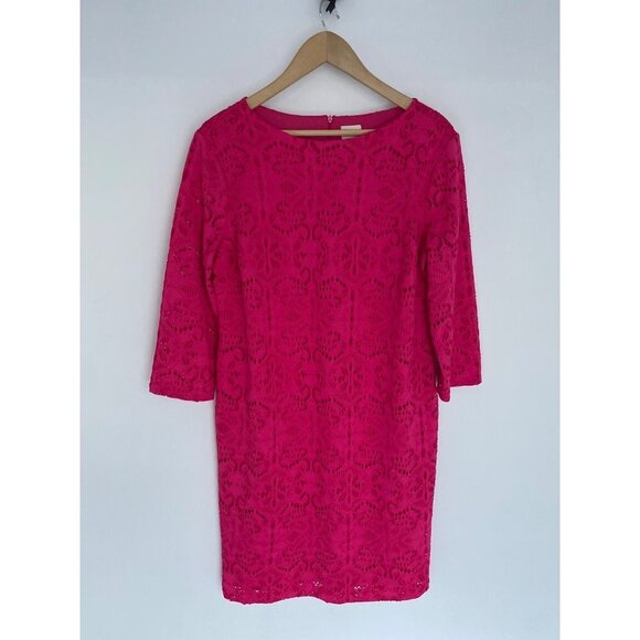Chico's Dresses & Skirts - Chico's Womens Lace Special Occasion Dress Europa Pink Size 1 = 8 = Medium NWT